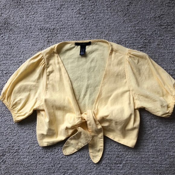 Forever 21 -Linen blend Cropped Top. - Picture 1 of 1